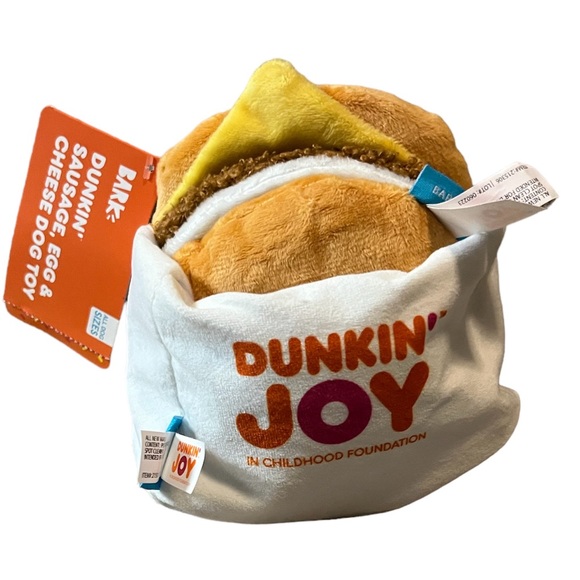 Dunkin Dog Dunkin X Bark Sausage Egg Cheese Dog Toy Poshmark